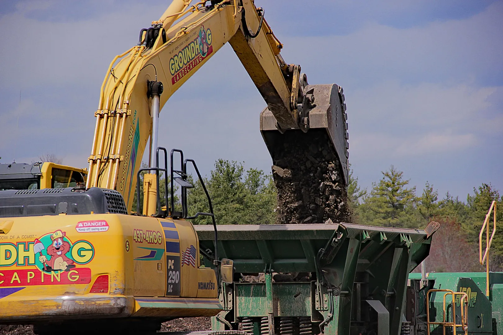 Excavation and grading work at a Nashua, NH commercial site