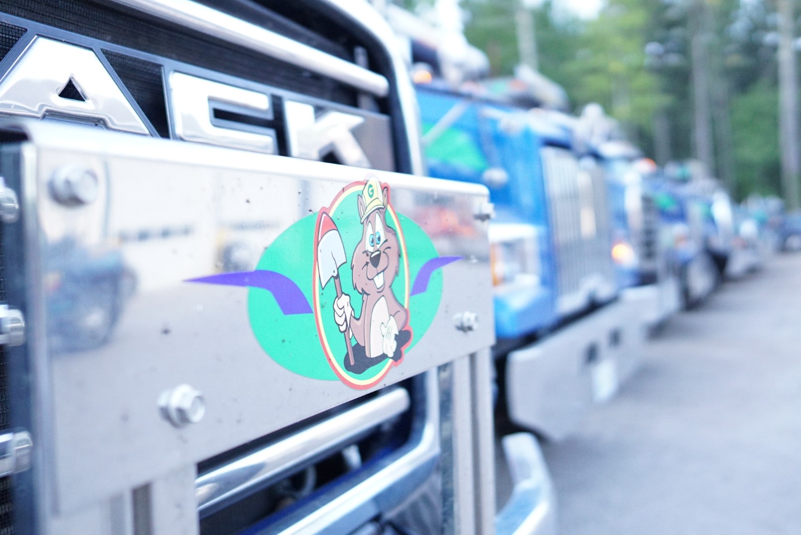 close up of heavy duty delivery trucks