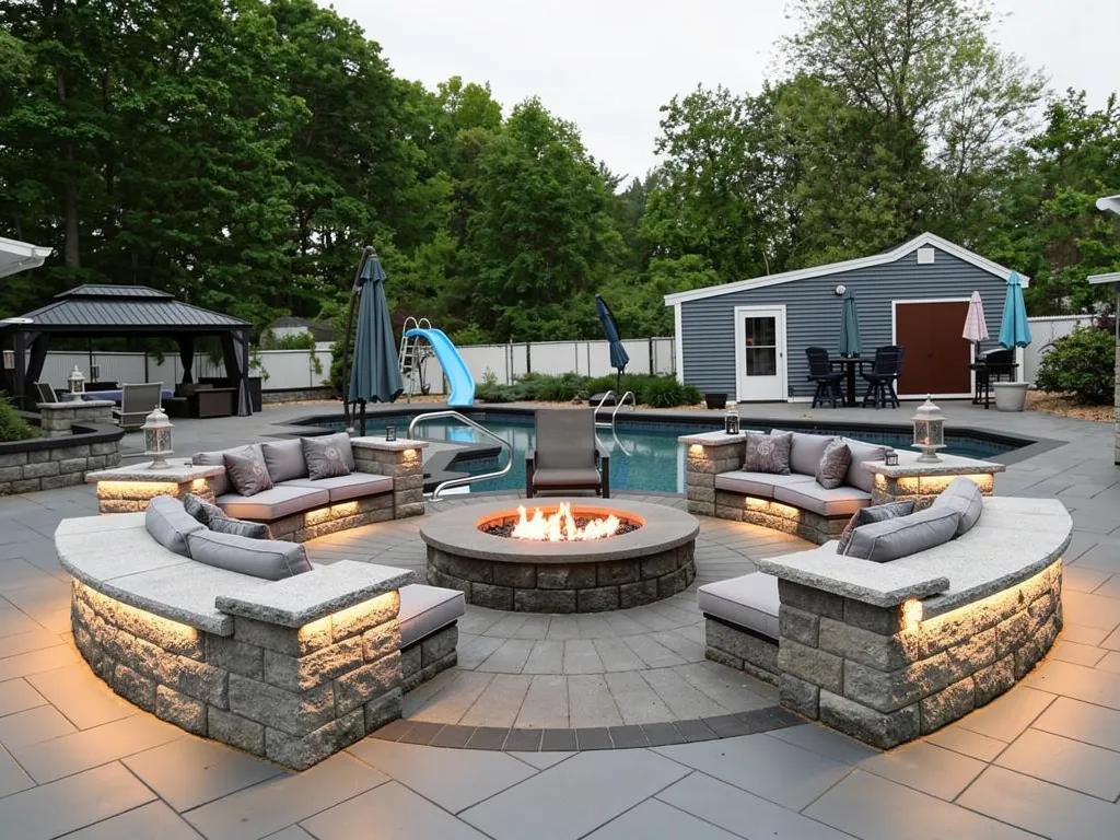 What design features can enhance the functionality and aesthetics of the patio