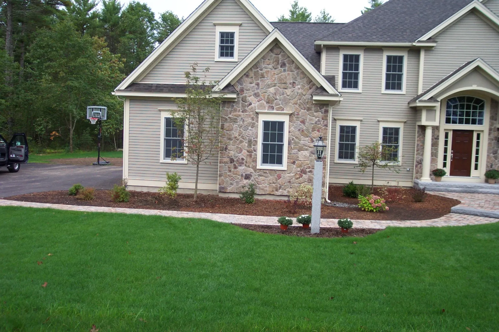 landscape suburban house