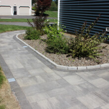 Concrete Paver Walkway in NH With Lights