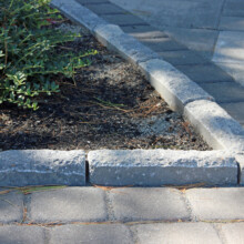 Curbing detail around planting beds